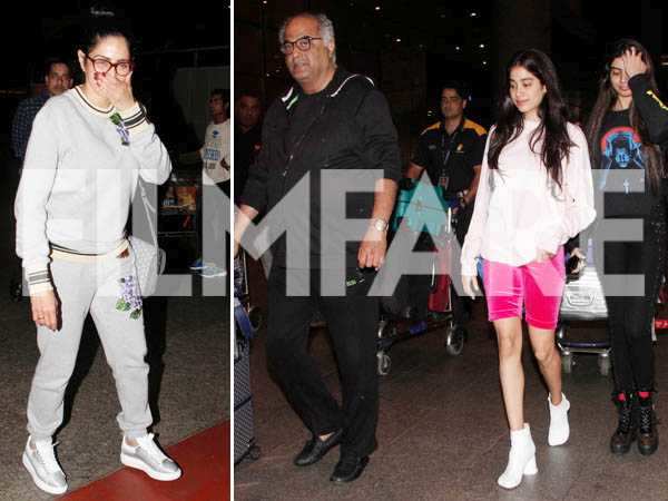 Airport diaries: Sridevi looks bright and beautiful with daughters Jhanvi and Khushi Kapoor and husband Boney Kapoor