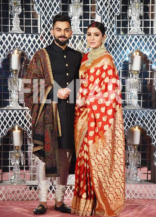 First pictures: Anushka Sharma and Virat Kohli look regal at their ...