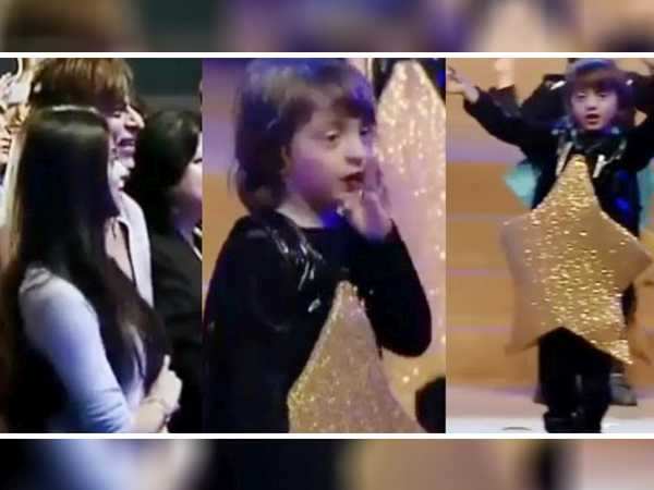So Cute Abram Khan Dancing To Daddy Shah Rukh Khans Song Will Make Your Hearts Happy 