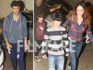 Pictures! Hrithik Roshan and Sussanne Khan enjoy a perfect Sunday movie date with their kids