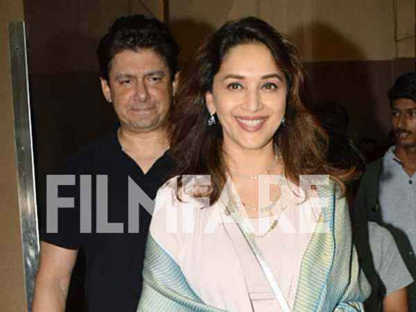 Madhuri Dixit Nene Spotted Along With Her Family After Watching A Movie Filmfare Com