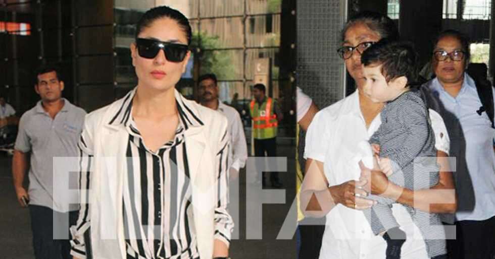 So Cute Taimur Ali Khan Is Twinning In Monochrome With Mamma Kareena