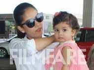 Misha Kapoor looks too cute to handle while travelling with mommy Mira Rajput Kapoor
