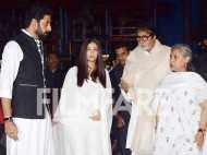 Photos: Amitabh Bachchan and family at Ram Mukerji's prayer meet 