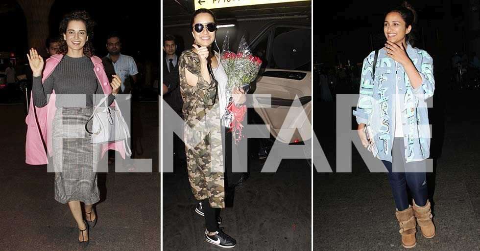 Kangana Ranaut, Shraddha Kapoor And Parineeti Chopra's Airport Looks 