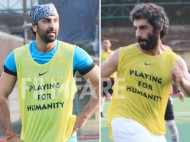 Ranbir Kapoor and Jim Sarbh sweat it on the football field