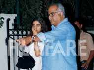 Khushi Kapoor and Boney Kapoor  snapped at Arjun Kapoor’s residence