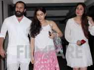 Kareena Kapoor Khan, Saif Ali Khan and Sara Ali Khan snapped together