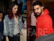 Aishwarya Rai Bachchan and Abhishek Bachchan head out for a movie night