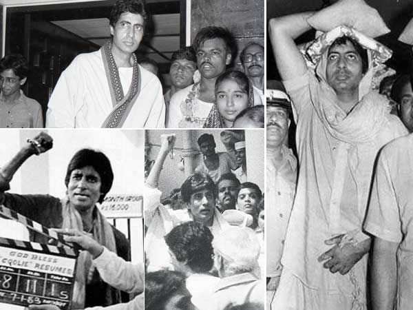 Rare pictures of Amitabh Bachchan after his Coolie accident