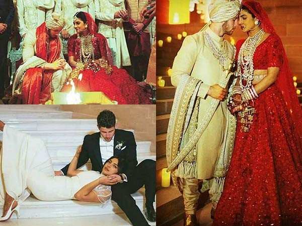 Priyanka Chopra Hindu wedding red lehenga photos, Unseen pictures