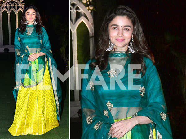 Alia Bhatt stuns in a lehenga at her friend s reception Filmfare