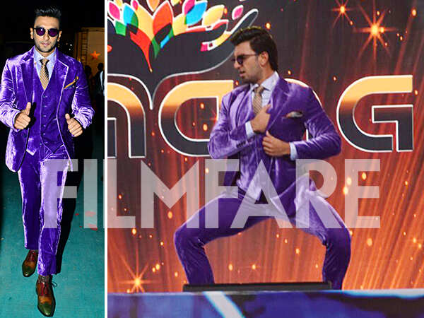 Ranveer Singh is perfection in purple suit, pink shoes and tinted