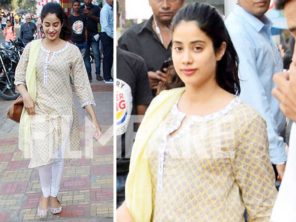 Janhvi Kapoor looks refreshing as she steps out wearing Indian wear ...