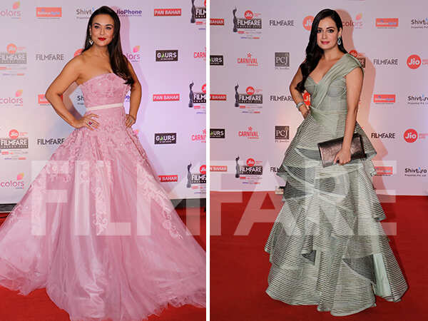 In Pictures: Preity Zinta and Dia Mirza look dreamy at the 63rd Jio Filmfare Awards