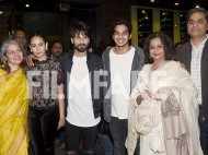 Shahid Kapoor attends the screening of Padmaavat with wife Mira Kapoor and his family