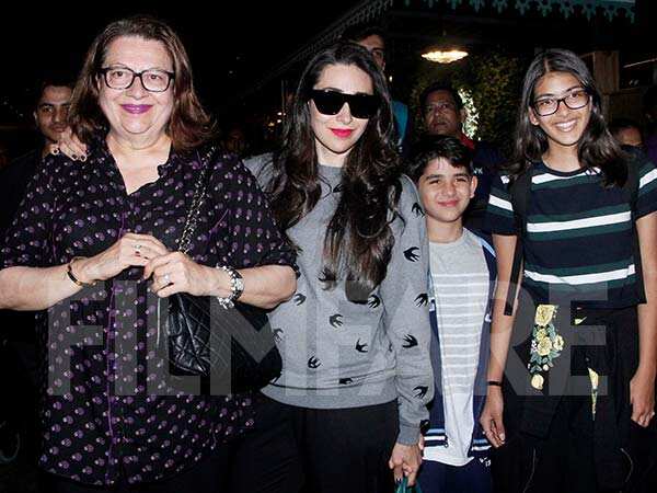 Karisma Kapoor returns to India with mom Babita Kapoor and her kids ...