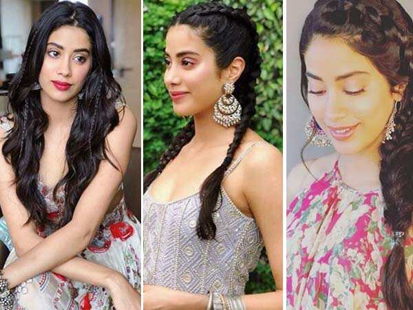 How To Get Janhvi Kapoor's Braided Curl Hairstyle