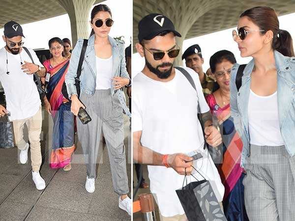 Watch]: Virat Kohli and Anushka Sharma spotted 'twinning' in