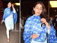 Sara Ali Khan arrives in Mumbai after shooting for Simmba in Hyderabad