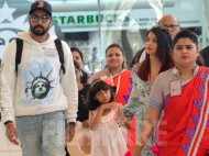 Abhishek, Aishwarya and Aaradhya Bachchan reach Mumbai post their Goa trip