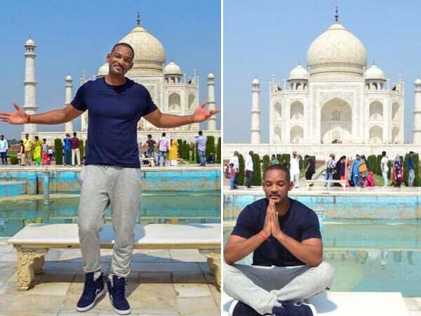 Allu Arjun Joyful Poses At Taj Mahal | Allu Arjun Joyful Poses At Taj Mahal  | Tupaki Telugu