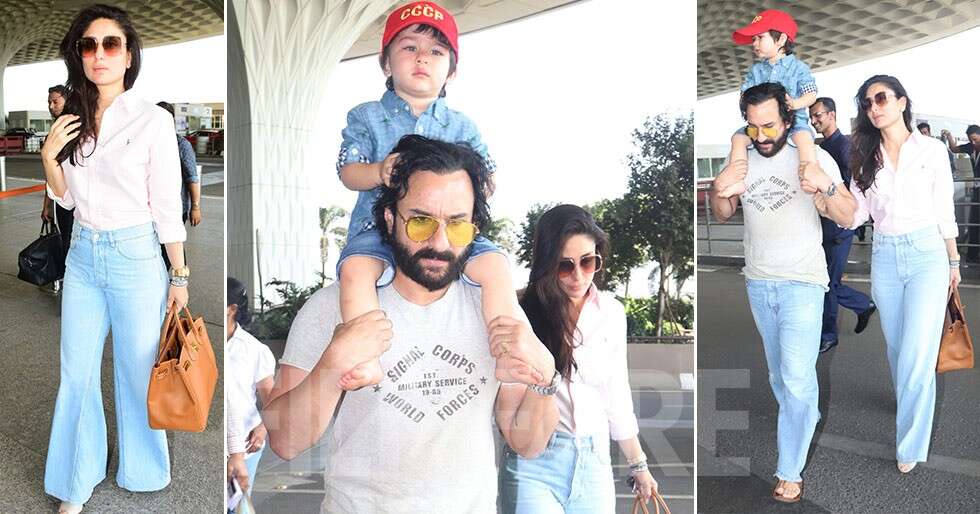 Kareena, Taimur and Saif Ali Khan head to Pataudi for a family vacay ...