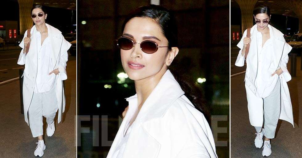 Deepika Padukone rocks an all white look as she’s snapped at the ...