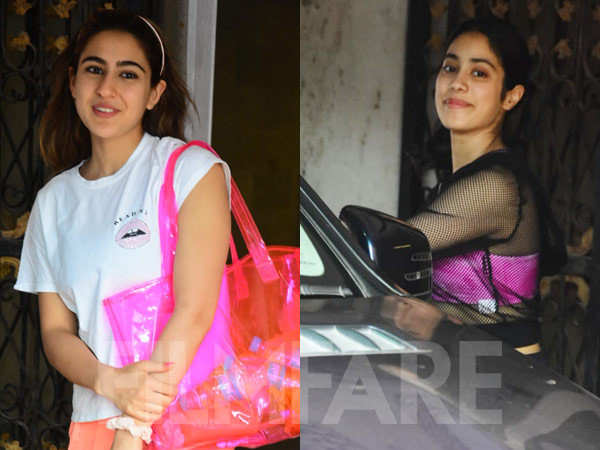 Janhvi Kapoor and Sara Ali Khan step out for their gym session