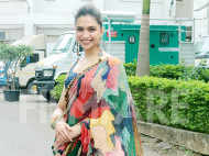 Deepika Padukone stuns in a colourful saree for Chhapaak promotions
