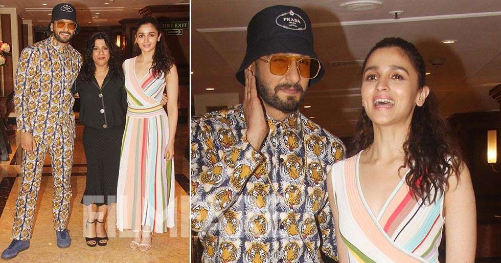 Ranveer Singh and Alia Bhatt clicked during Gully Boy promotions ...