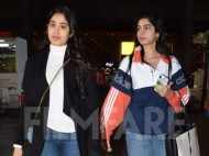 Janhvi and Khushi Kapoor return to Mumbai after Barcelona vacation