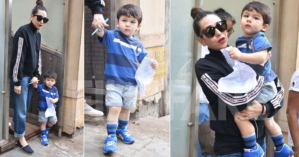 So cute! Taimur Ali Khan heads out with aunt Karisma Kapoor | Filmfare.com