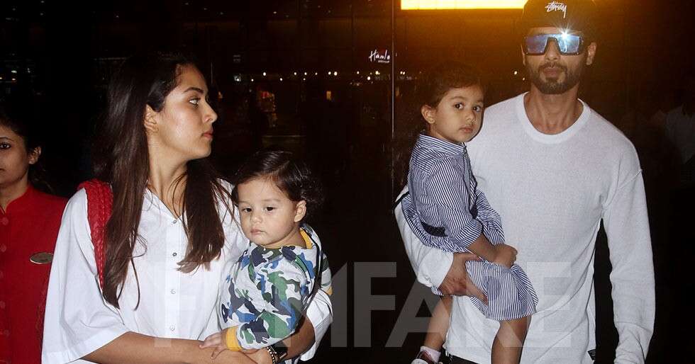 Shahid Kapoor and wife Mira Kapoor leave for a family vacation ...