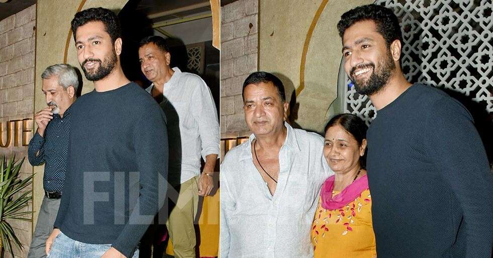 Photos: Vicky Kaushal heads out for a cosy dinner with family ...