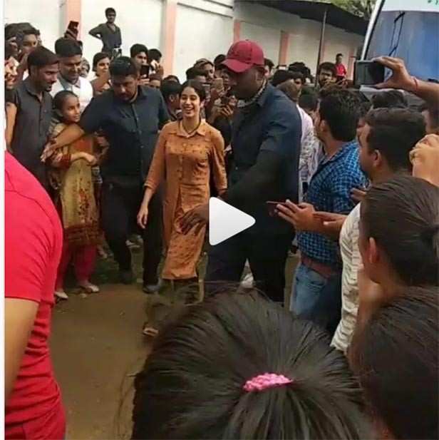 Janhvi Kapoor has already begun shooting for RoohiAfza, her first film alongside Rajkummar Rao. Rajkummar and Janhvi’s unusual pairing has made the audience eager to watch this project. The filming has begun in Uttarakhand. Recently, Uttarakhand locals caught her look on their phones and it went viral in no time.   Janhvi is seen wearing a simple suit in the picture and is in a totally unglamorous avatar. From being the pretty Dharma Productions’ newbie in her debut film Dhadak to changing herself completely for her upcoming projects like Gunjan Saxena biopic, titled Kargil Girl, and RoohiAfza, this girl isn't averse to taking risks. Let's hope it all works out for her. Produced by Dinesh Vijan and Mrighdeep Singh Lamba, RoohiAfza is being directed by debutant Hardik Mehta, and will be released on March 20, 2020.