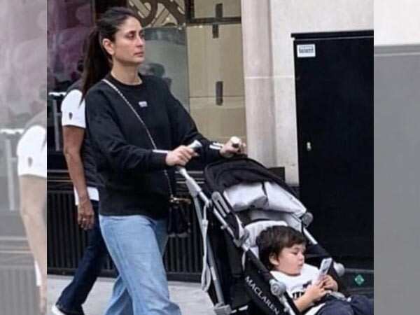 Photo Alert Taimur Ali Khan Enjoys A Stroll With Mamma Kareena Kapoor