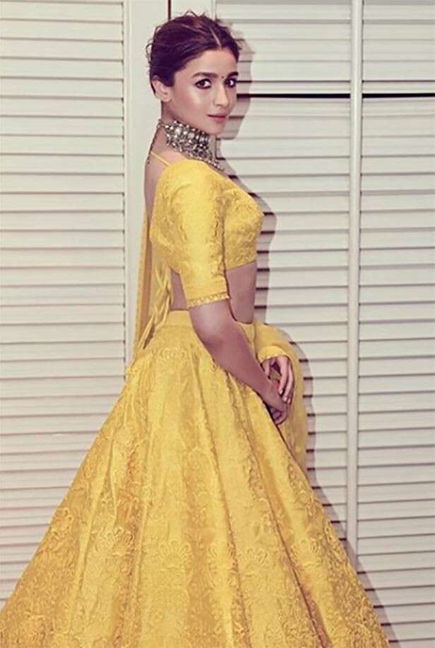 alia bhatt yellow lehenga
