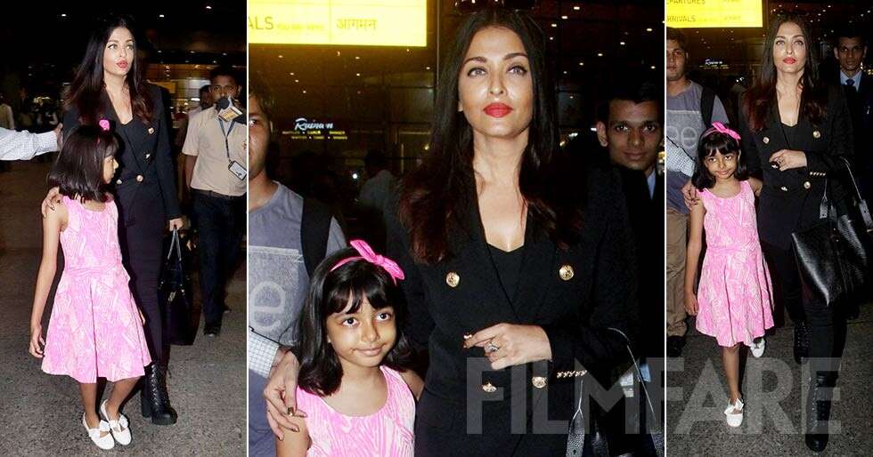 Aishwarya Rai Bachchan returns from Cannes with daughter Aaradhya ...