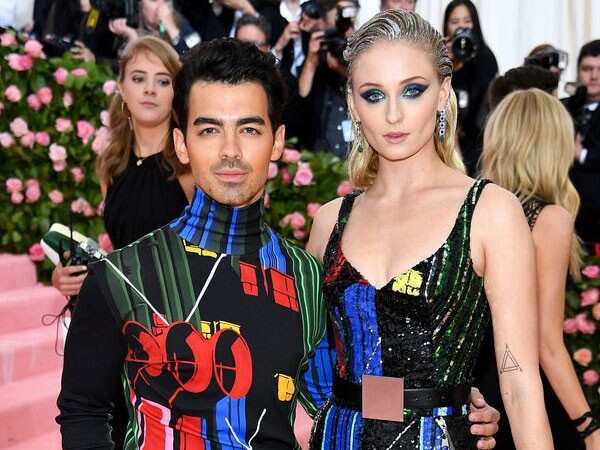 Sophie Turner and Joe Jonas Arrive At The Met Gala In Louis Vuitton