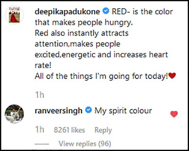 Hubby Ranveer Singh's Comment under Deepika Padukone's Latest Post is  Winning Hearts 🥰 #deepikapadukone #ranveersingh #srk #shahrukhkhan