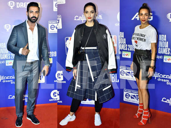 Ambanis Sonam Kapoor John Abraham And More Attend The Nba India Games Night Filmfare Com