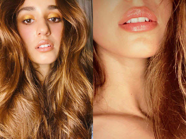 Disha Patani flaunts golden eye shadow in her latest pictures