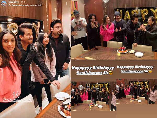 Anil Kapoor celebrates his birthday on the set of Jug Jugg Jeeyo with ...