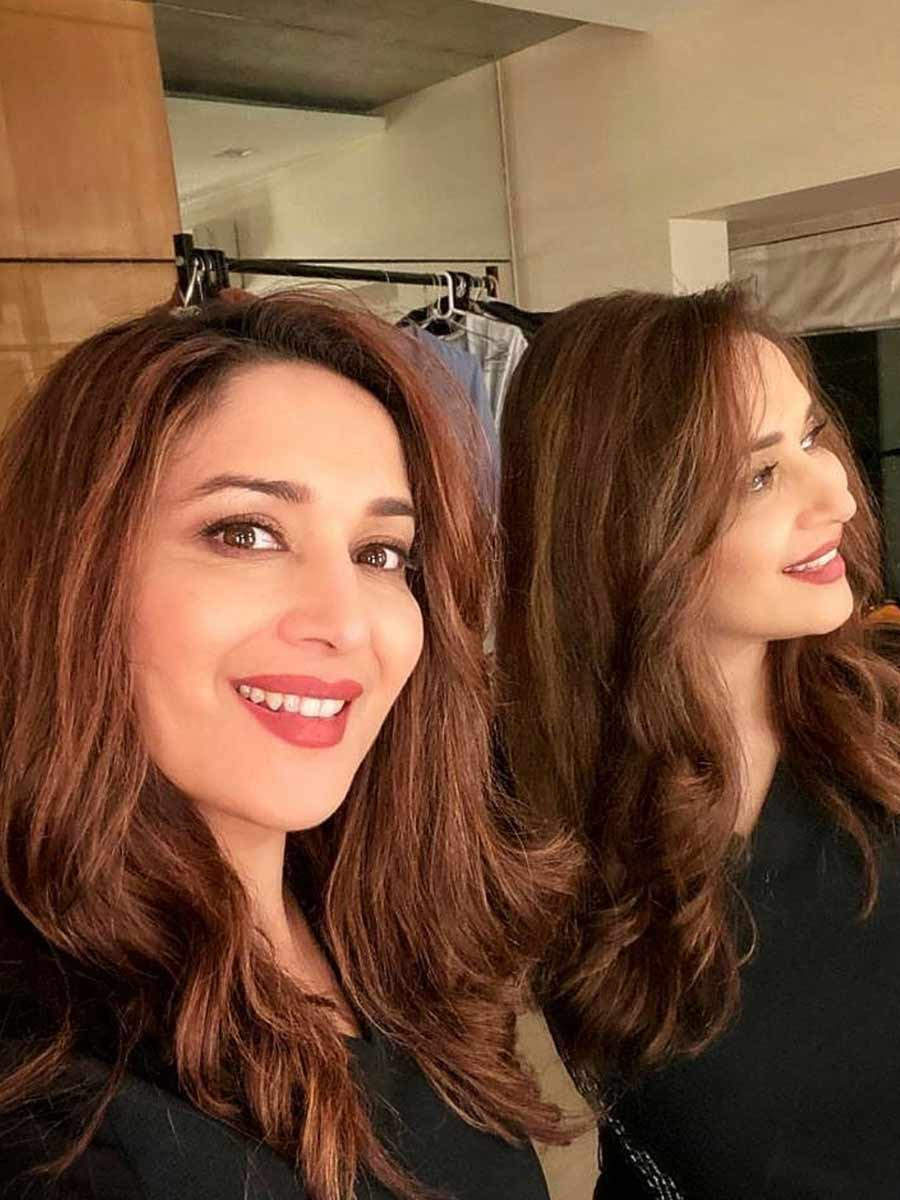 Madhuri Dixit looks elegant in this georgette sari; see pics | Fashion News  - The Indian Express