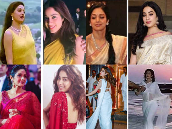 5 times Janhvi Kapoor replicated her late mother Sridevi's looks