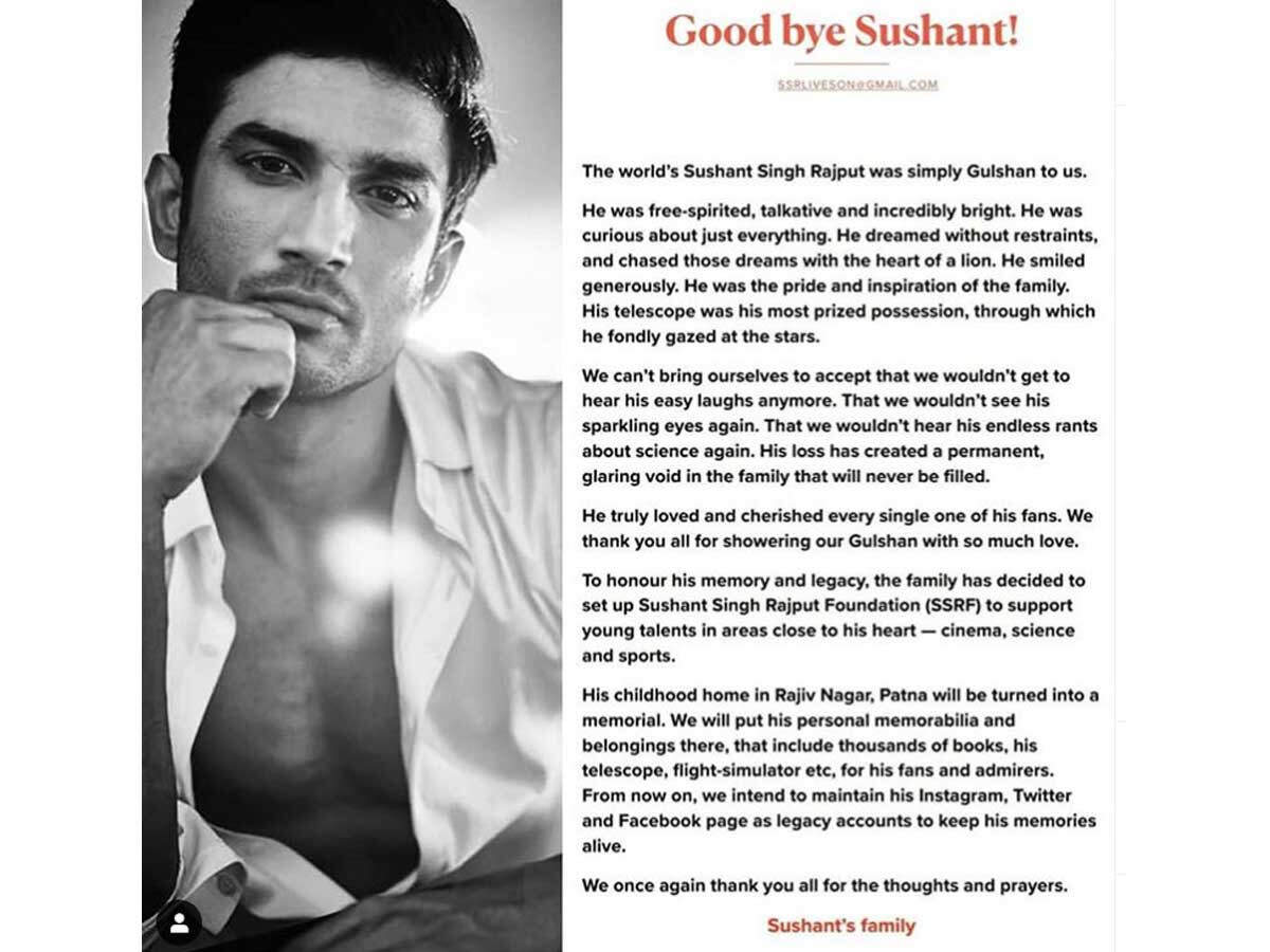 Late Sushant Singh Rajput’s childhood home to be turned into a memorial ...