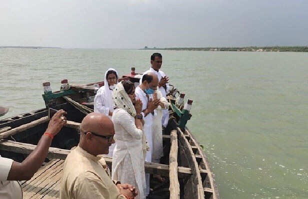 Sushant Singh Rajput Family Ashes Immersed in Ganga River