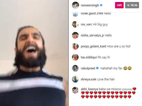 ranveer singh surprises his fans with a live chat