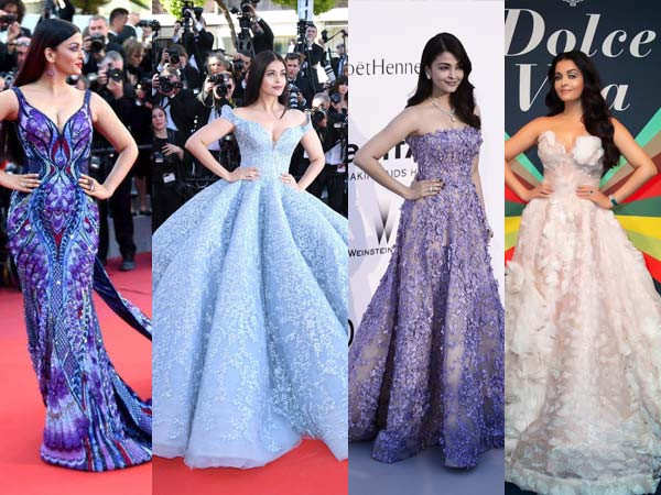 Aishwarya Rais Stylish Blue Gown At The Cannes Film Festival